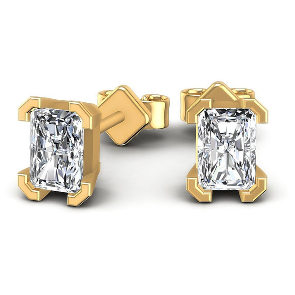 Yellow Radiant Diamond Earrings | Wixon Jewelers